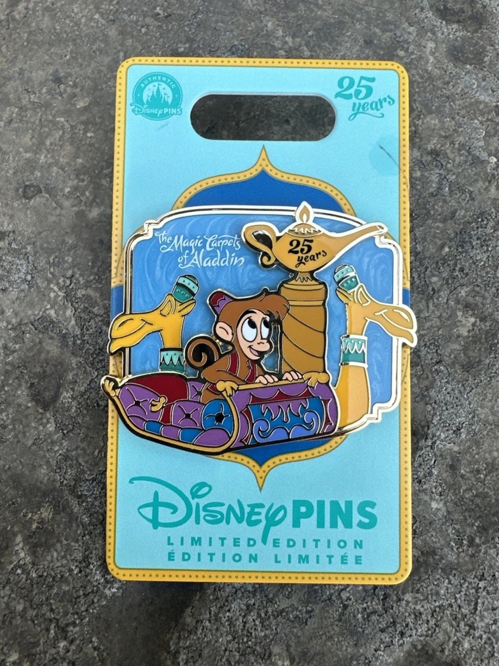 2026 The Magic Carpets Of Aladdin 25th Pin LE  Abu WDW NEW